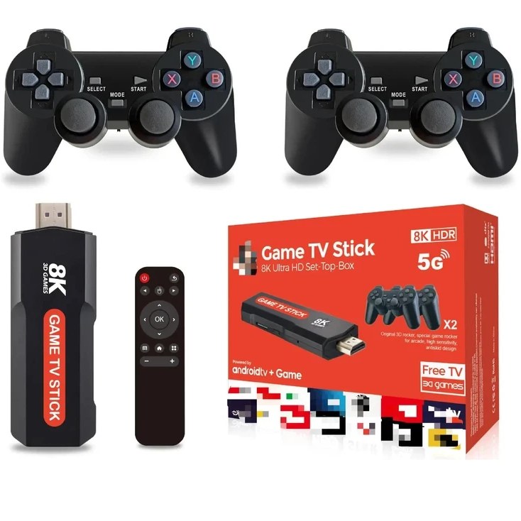 کنسول بازی با دو دسته X2 Plus Game Stick | کیفیت خروجی تصویر 8K HD